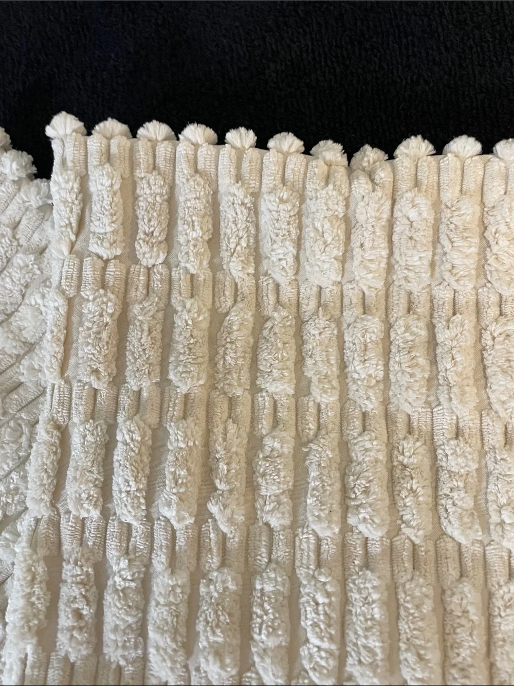 Miulee Cream Textured fuzzy soft Accent Throw Pillow Covers - Set of 2 nwt